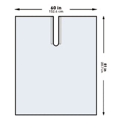 DRAPE, SURGICAL ORTHO IMPERVIOUS W/SPLIT XLG 60"X81" (30/CS)