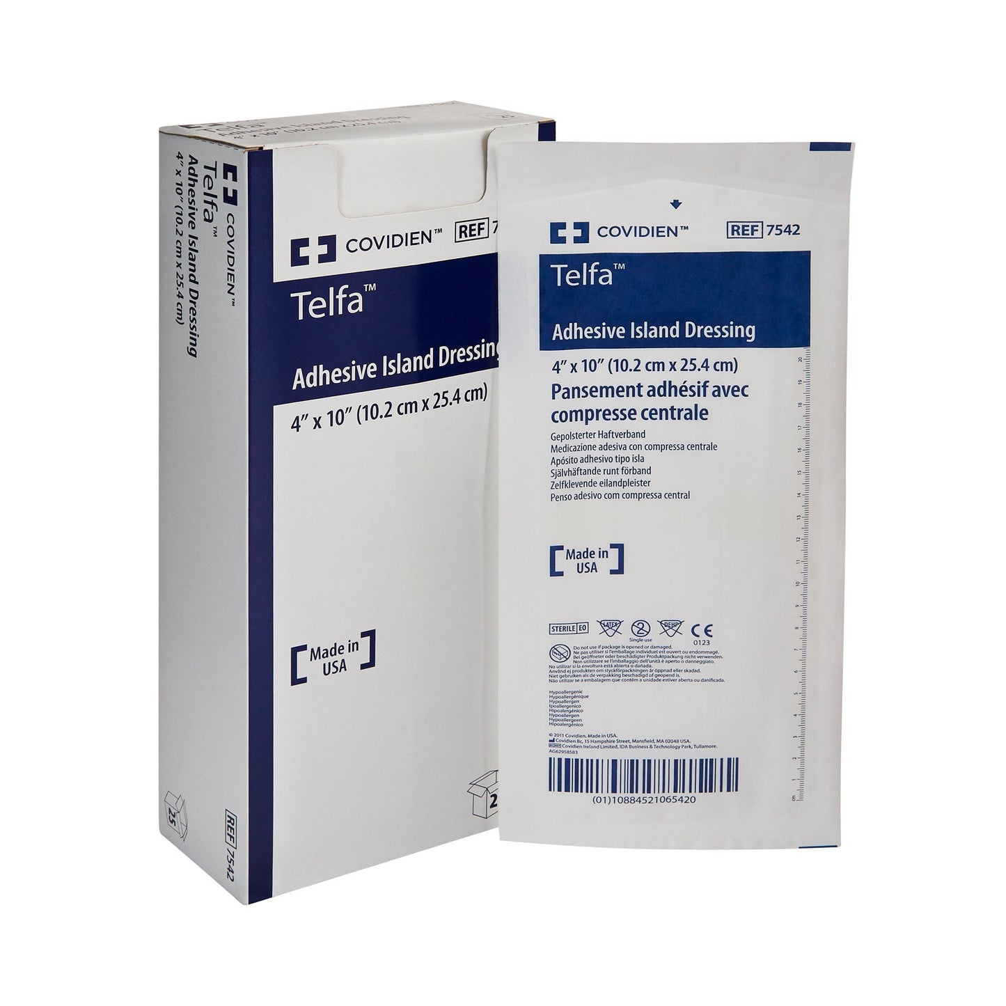 DRESSING, TELFA ISLAND 4"X10" (25/BX) KENDAL