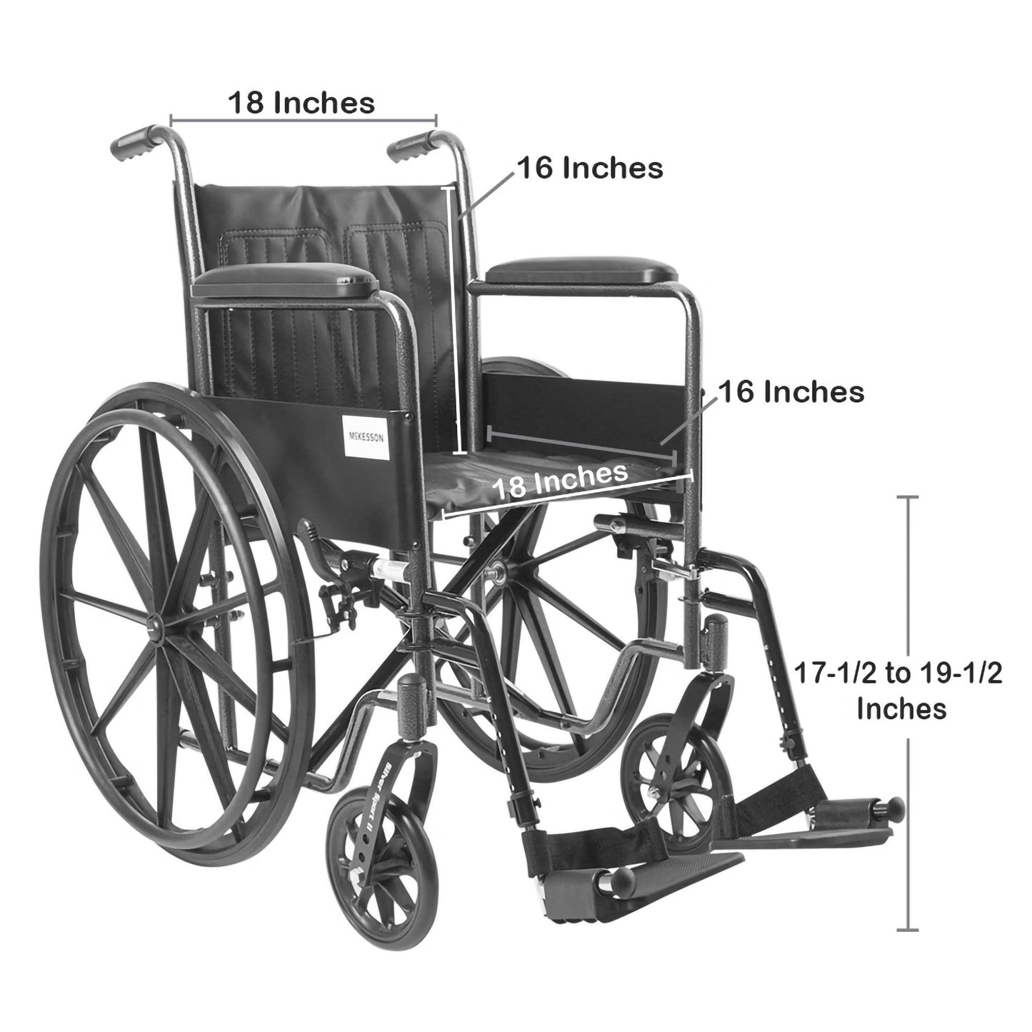 WHEELCHAIR, FA SF 18" 300LBS