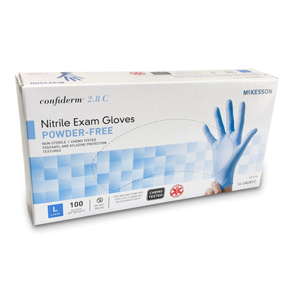 GLOVE, EXAM NITRL LG N/S CONFIDERM 2.8C (100/BX 10BX/CS)