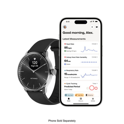 SMARTWATCH, HEALTH HYBRID DAILY SCANWATCH-LIGHT BLK 37MM