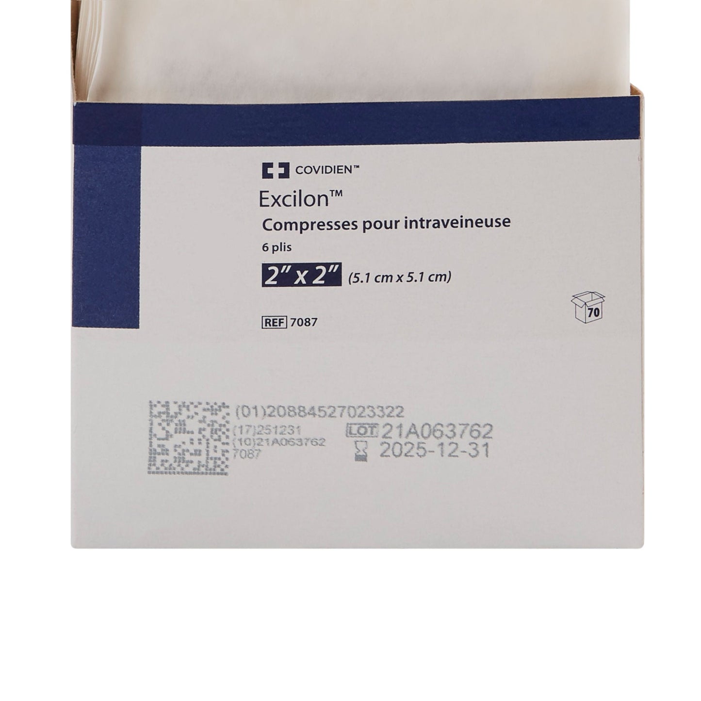 SPONGE, IV EXCILON 2"X2" 6PLY (35PK/CT 20CT/CS) KENDAL