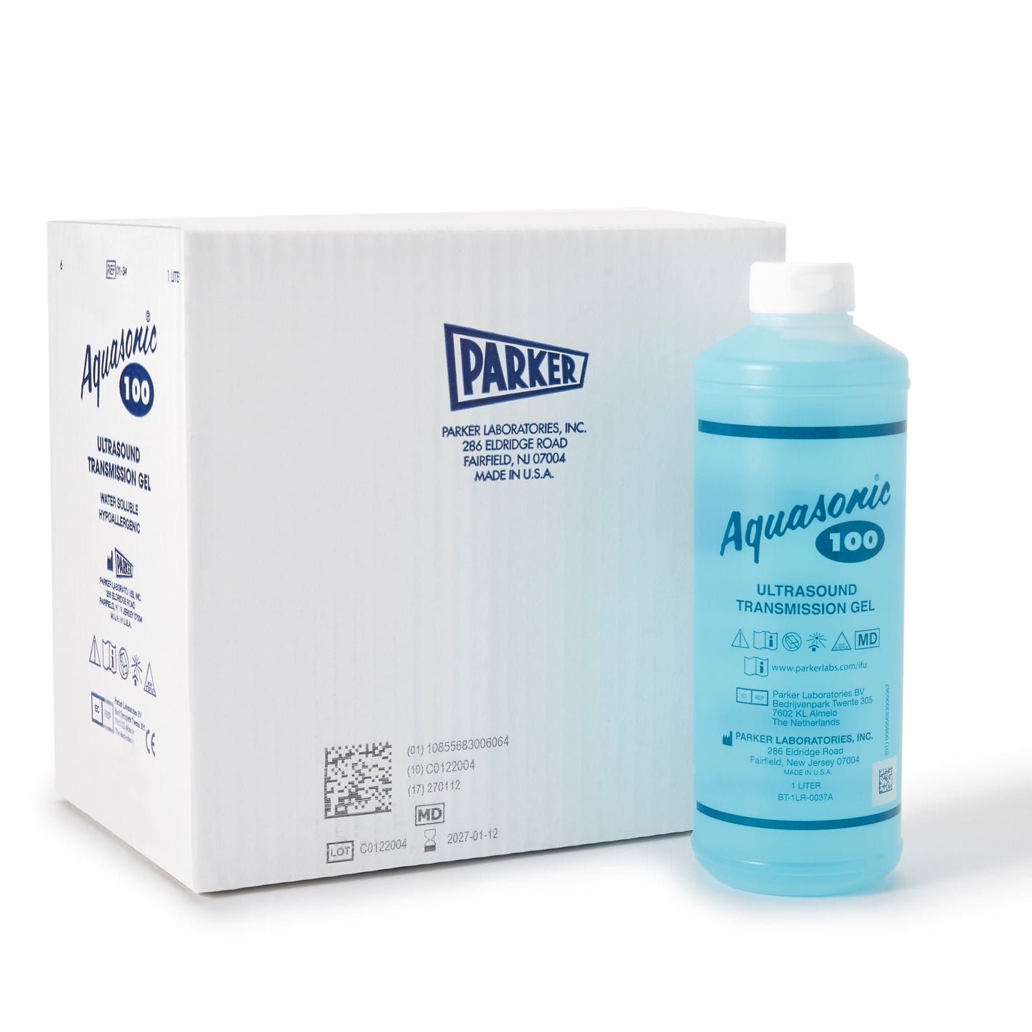 GEL, ULTRASND AQUASONIC 1L BLU(6/BX 2BX/CS)