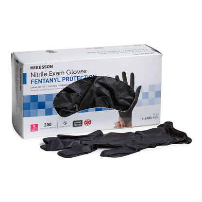 GLOVE, EXAM NTRL SM N/S CHEMO BLK (200/BX 10BX/CS)
