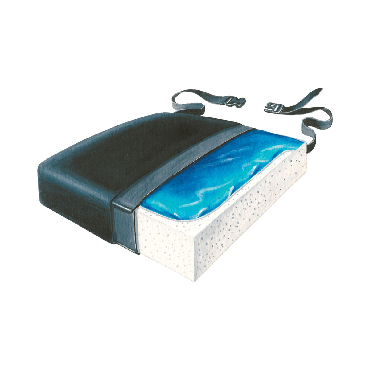CUSHION, GEL/FOAM POLY CVR