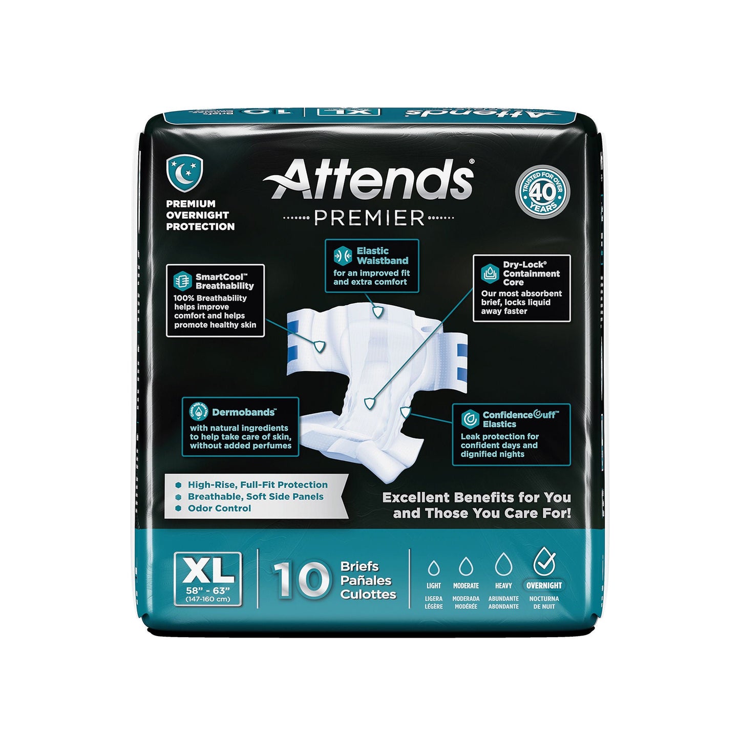 BRIEF, ATTENDS PREMIER XLG (10/BG 4BG/CS)