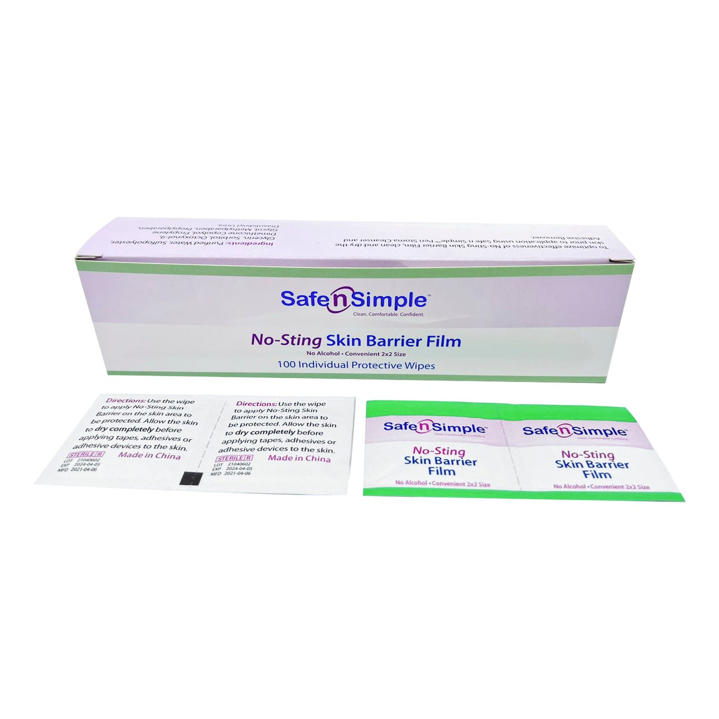 WIPE, SKIN BARR ALCHL FREE (100/BX 100BX/CS)
