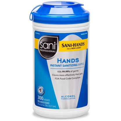 WIPES, SANI PROFESSIONAL HANDS65.9% ALCOHOL (300/CN 6CN/CS)