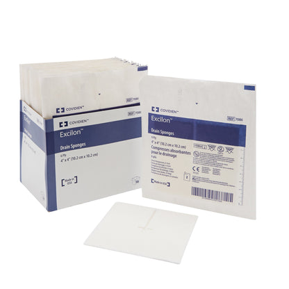 SPONGE, EXCILON SPLIT DRN STR 4"X4" (2/PK 25PK/TR 12TR/CS)