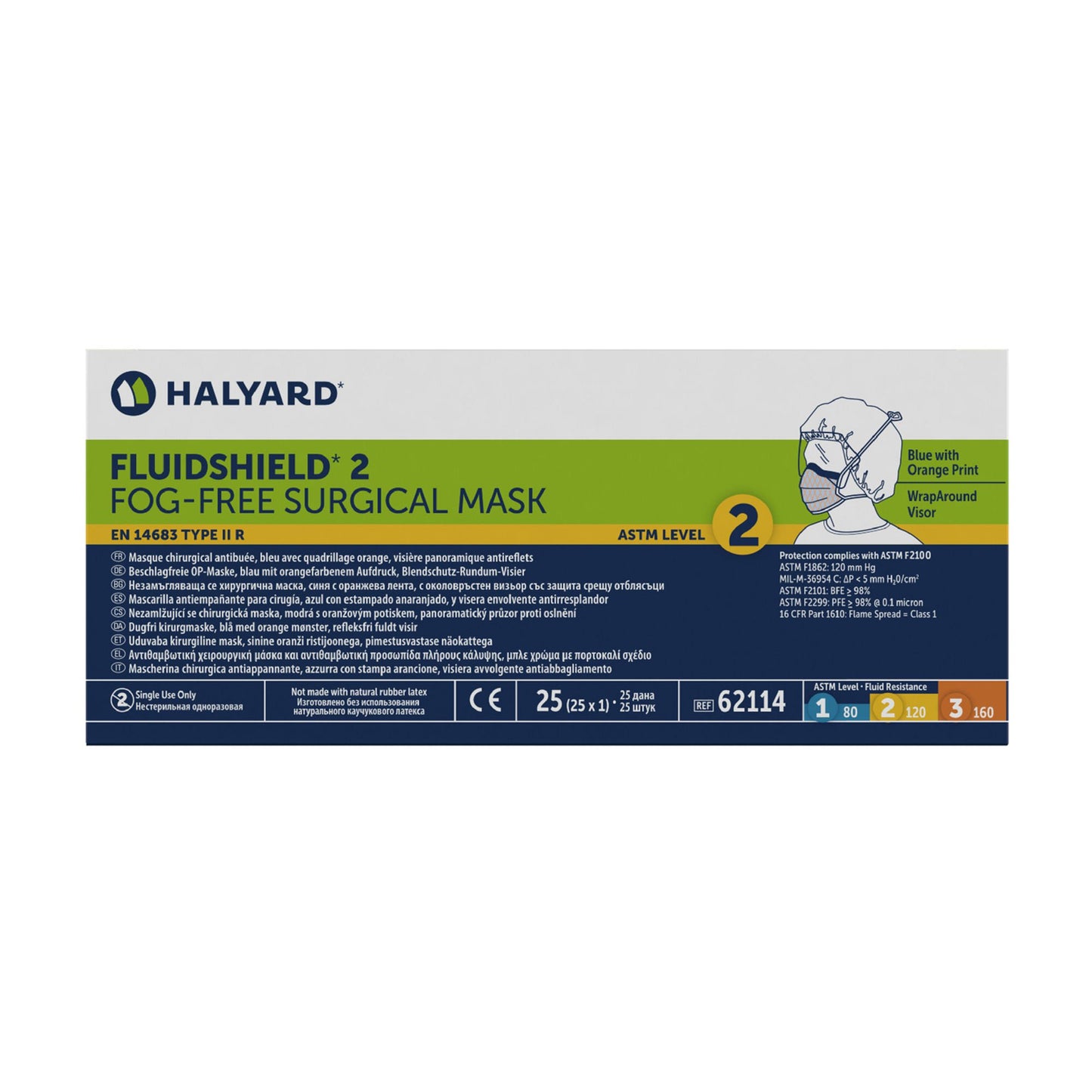 FluidShield® Surgical Mask with Eye Shield