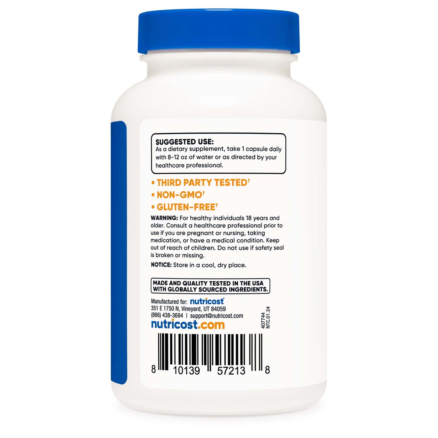 VITAMIN, CAP ASHWAGANDHA ROOT 600MG (120/BT 12BT/CS)