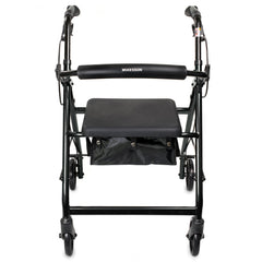 WALKER, ROLLATOR LTWT FOLDING ALUM W/6" WHLS BLK 300LB