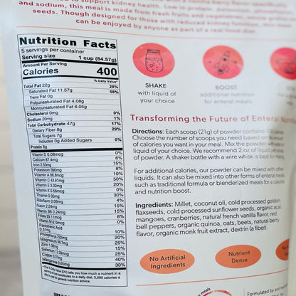 FOOD, SHAKE RESTORE FUSION F/KIDNEY HEALTH (30/CS)