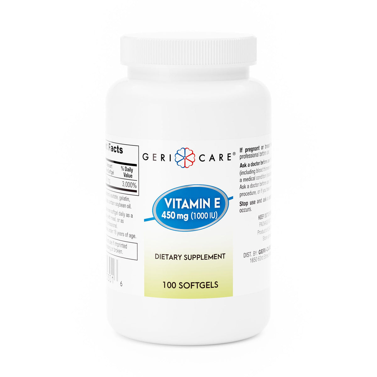 VITAMIN E, 1000IU SFT GEL (100EA/BT 12BT/CS)