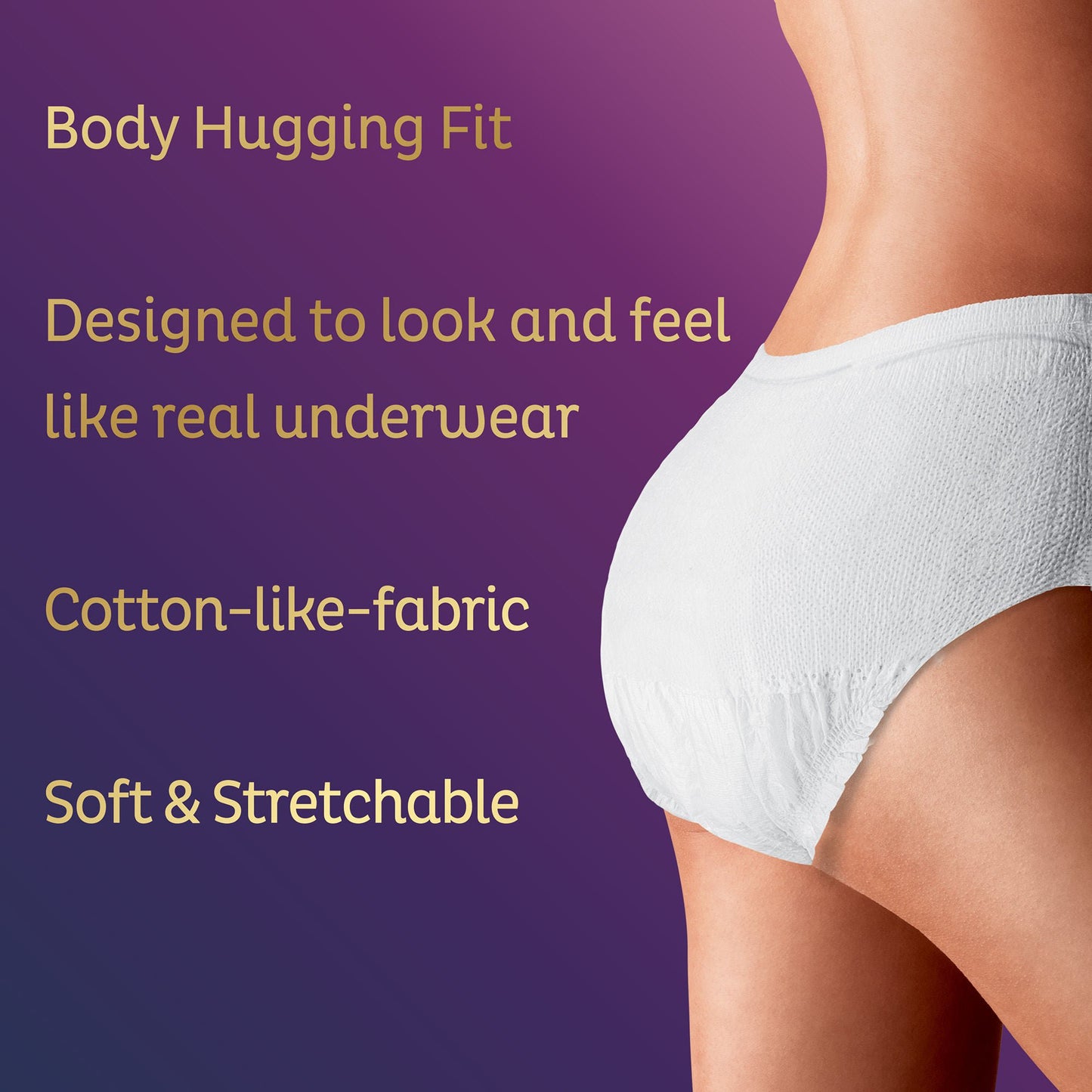 UNDERWEAR, WMN TENA LG 37-50 (16/BG 4BG/CS) (WAS 54900)