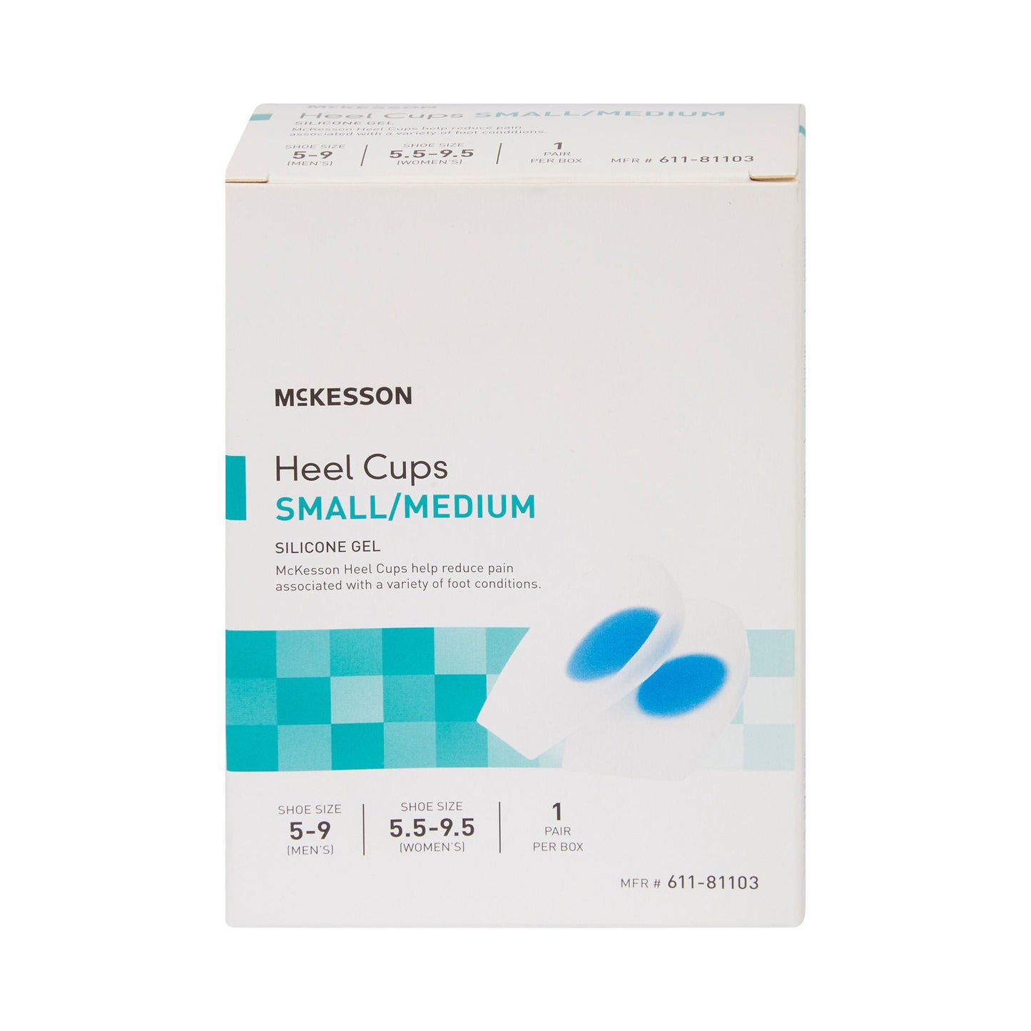 HEEL CUP, SILICONE SM/MED (1PR/BX 6BX/CS)