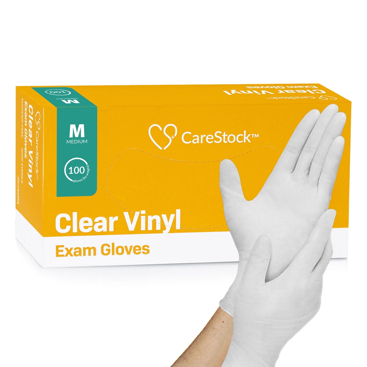 GLOVE, EXAM VNYL MD N/S (100/BX 10BX/CS)