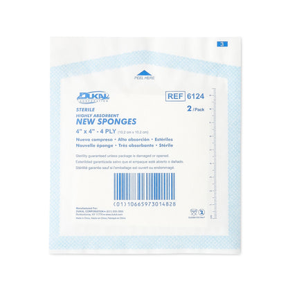 Dukal™ Sterile Nonwoven Sponge, 4 x 4 Inch, 4-Ply