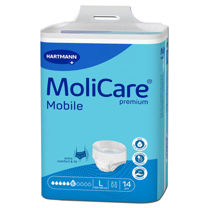 BRIEF, INCONT MOLICARE MOBILE HVY LG 39"-59" (14BG 4BG/CS)