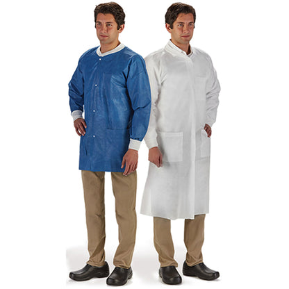 JACKET, LAB LABMATES 3PCKT COLLAR CUFFS BLU LG (10/BG)