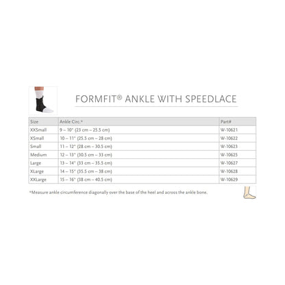 ANKLE BRACE GAMEDAY XS W/STAYS BLK