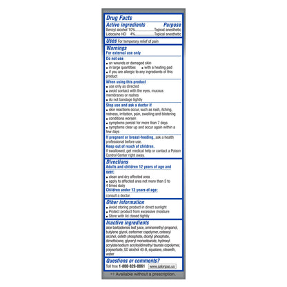 SALONPAS, CRM LIDOCAINE PLUS PAIN 3OZ (3/PK 12PK/CS)