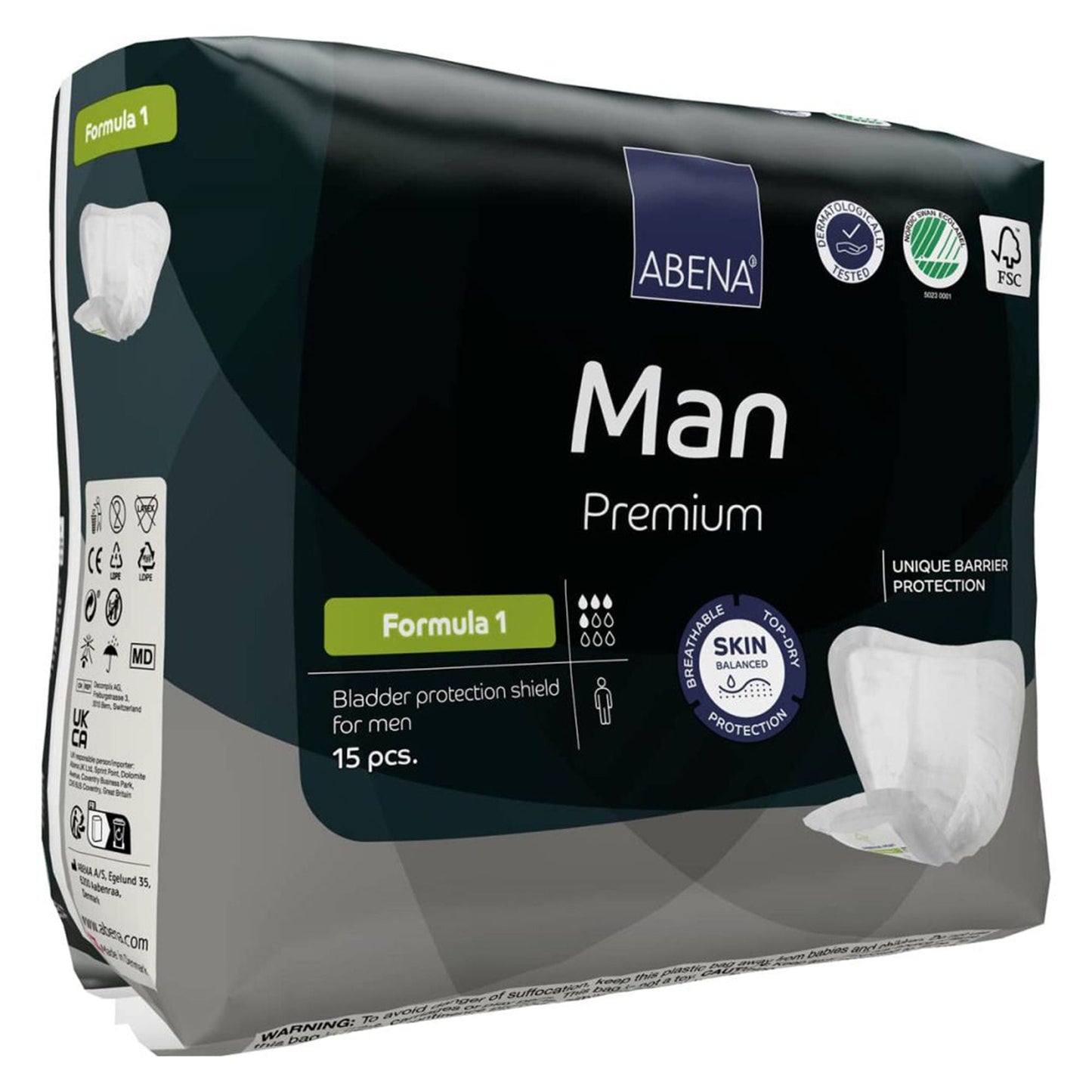 PAD, INCONT ABENA PREM ADLT MLFORMULA 1 (15/PK 12PK/CS)