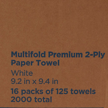 TOWEL, PAPER MULTI-FOLD 2PLY WHT (125/EA 16EA/CS)