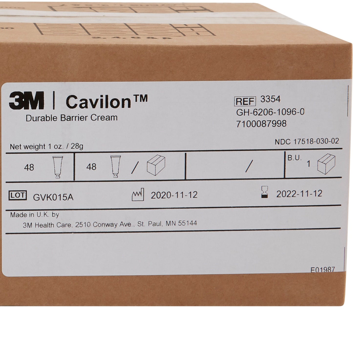 CREAM, HAND CAVILON DOUBLE BARRIER 1OZ (48/CS)