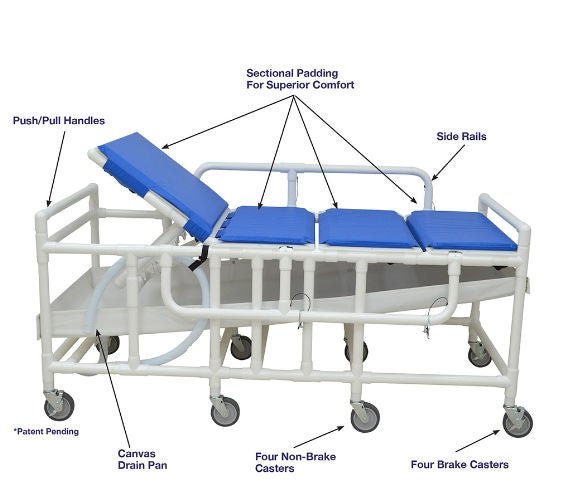 GURNEY, SHOWER BARIATRIC 900LBEC D/S