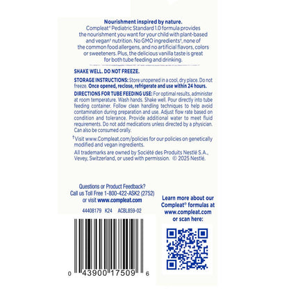 COMPLEAT, PED STD 1.0 CALORIE VANILLA CARTON 250ML (24/CS)
