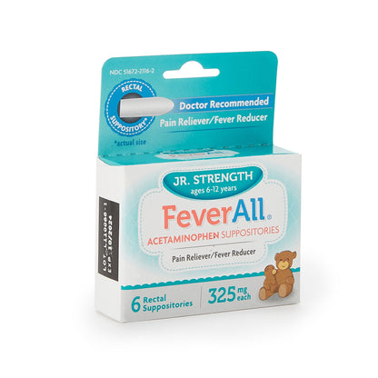 FEVERALL, SUPPOSITORY RECTAL JR 325MG (6/BX)