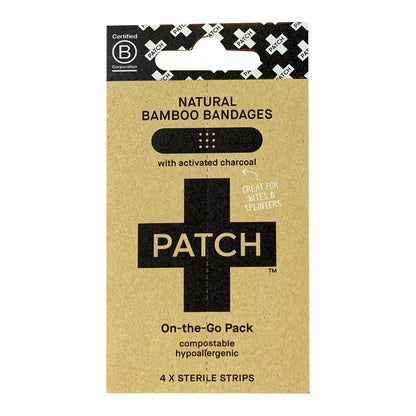BANDAGE, ADH PATCH ON-THE GO W/ACTIVE CHARCOAL (4/PK 50PK/BX