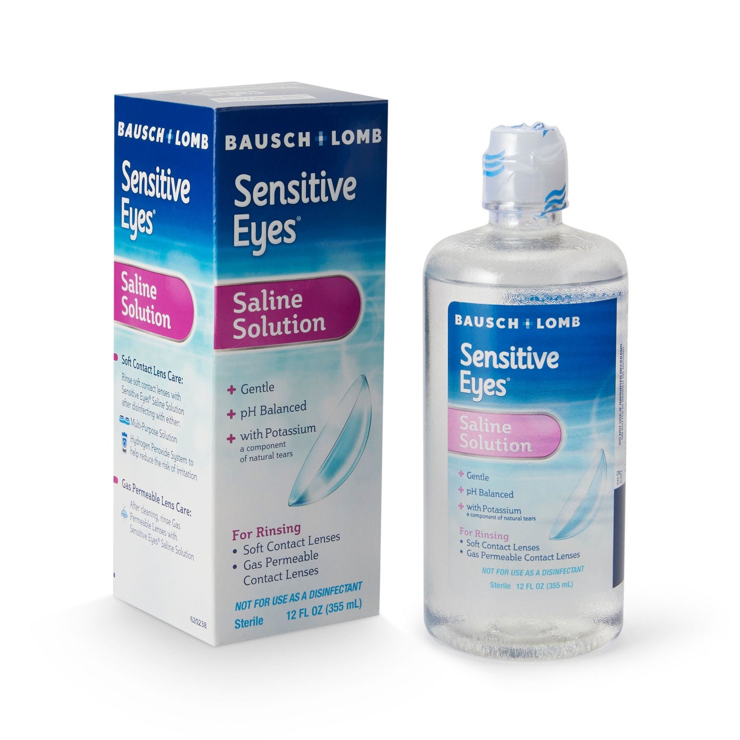 B&L SALINE, SOL SENS EYE+ 12OZ