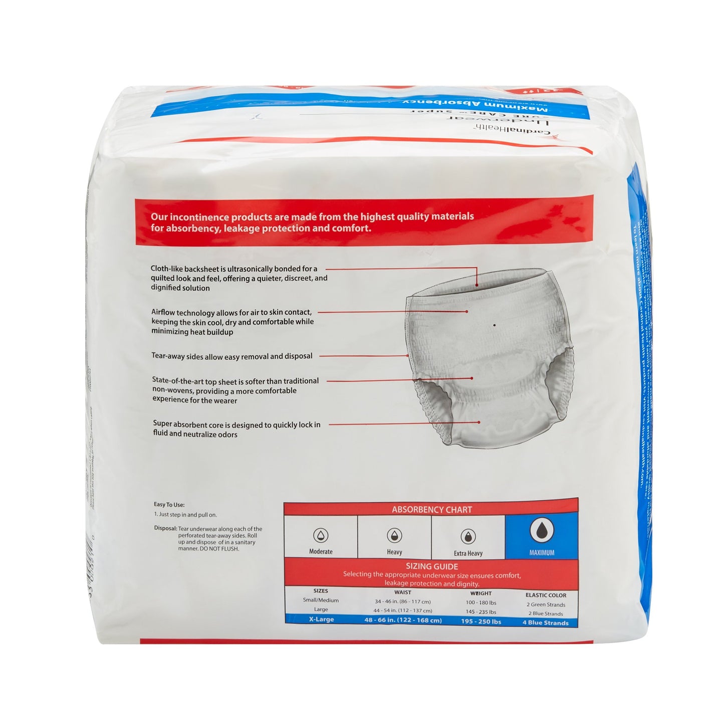 UNDERWEAR, SURECARE XLG 48"-66" (12/BG 4BG/CS) KENICO