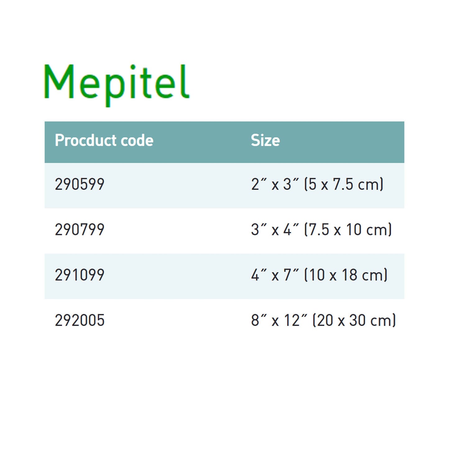 DRESSING, MEPITEL 2X3" (10/BX 5BX/CS)