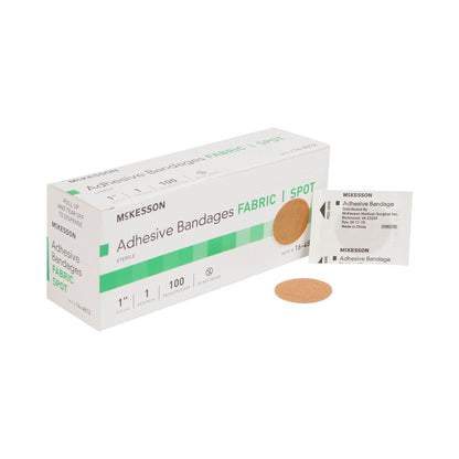 BANDAGE, ADHSV FABR SPOT 1" (100/BX 24BX/CS)