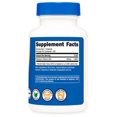 VITAMIN B2, CAP RIBOFLAVIN 100MG (120/BT 12BT/CS)