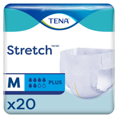 BRIEF, TENA STRETCH PLUS MED/REG (20/BG 4BG/CS)
