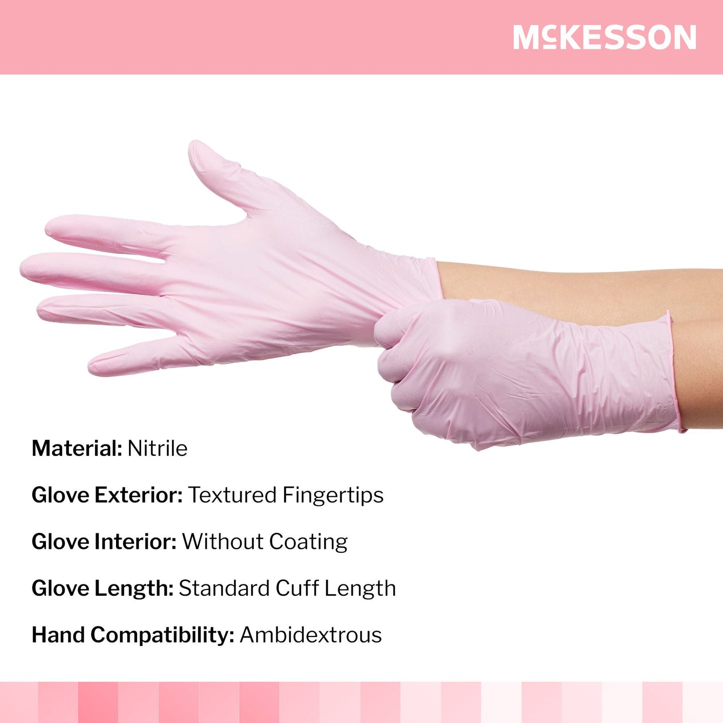 GLOVE, EXAM NTRL LG N/S PNK 3.0 (250/BX 10BX/CS)