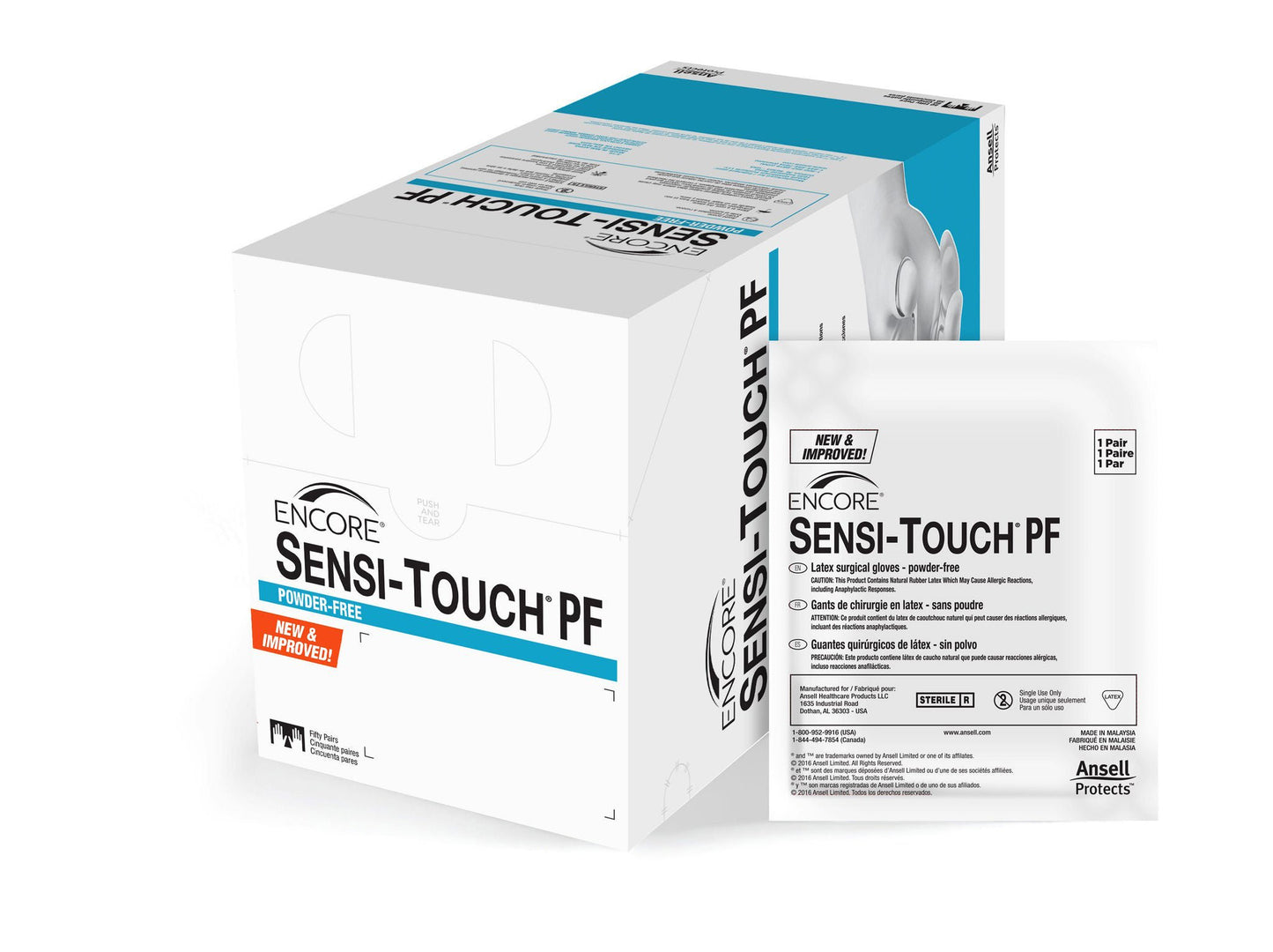 GLOVE, SURG LTX 8.5 STR2 SMTH (50PR/BX 4BX/CS)