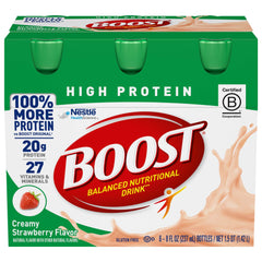 BOOST, HI PROTEIN STRAWBERRY 8OZ (6/PK 4PK/CS)