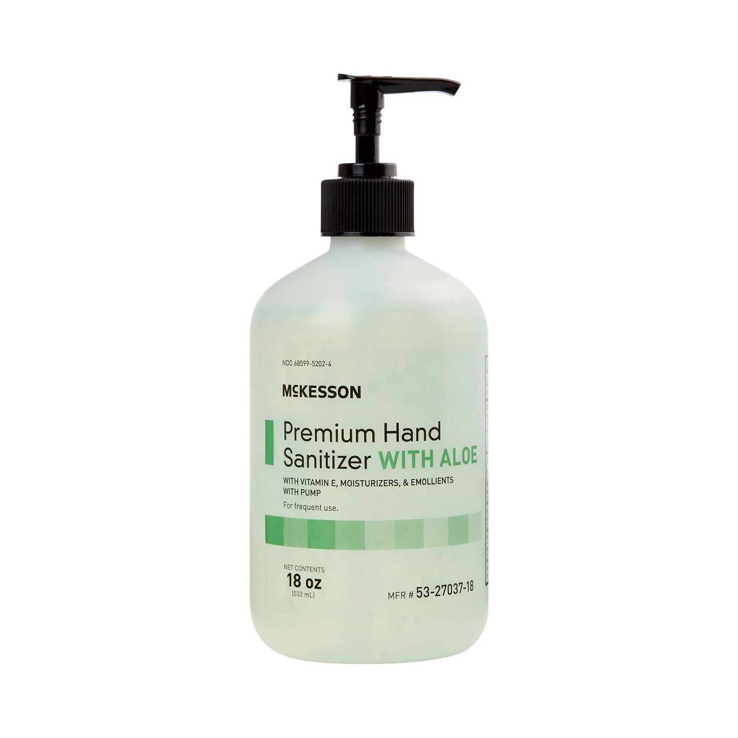 SANITIZER, HAND ALOE W/PUMP 18OZ (12/CS)
