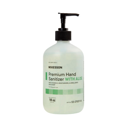 SANITIZER, HAND ALOE W/PUMP 18OZ (12/CS)