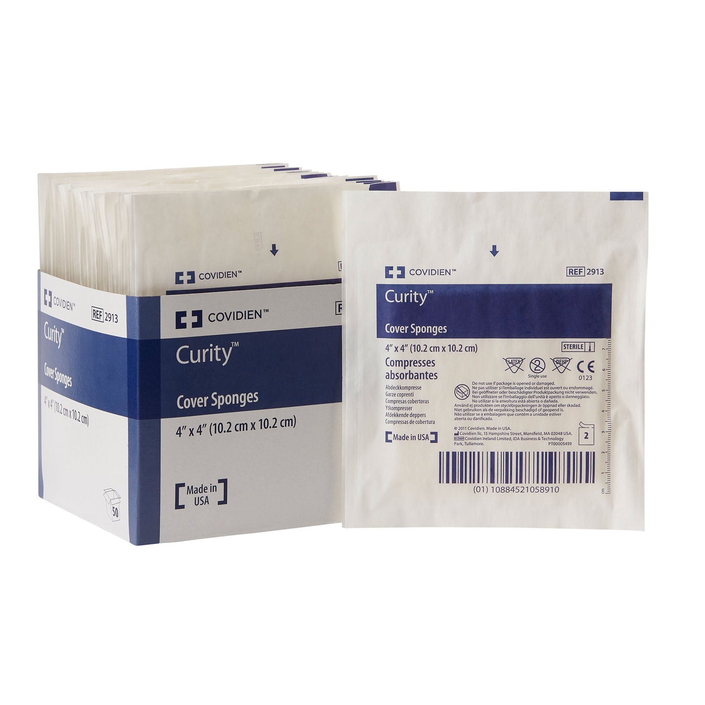 SPONGE, CVR 4"X4" STR (2/PK 25PK/TR) KENDAL