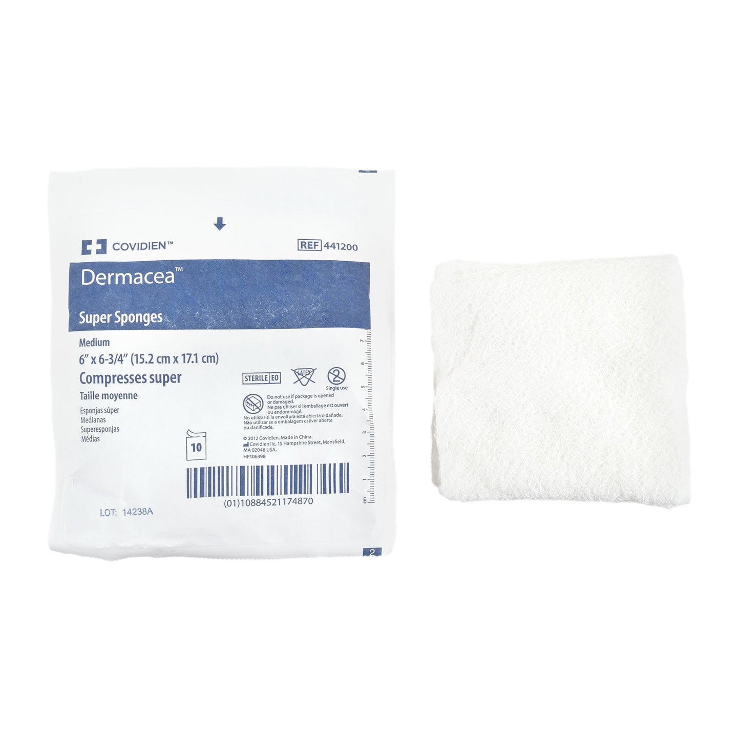 SPONGE, SUPER STR MED (10/PK 48PK/CS) KENDAL