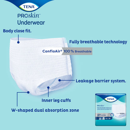 UNDERWEAR, TENA EXTRA PROTECTIVE XLG (12/BG 4 BG/CS)