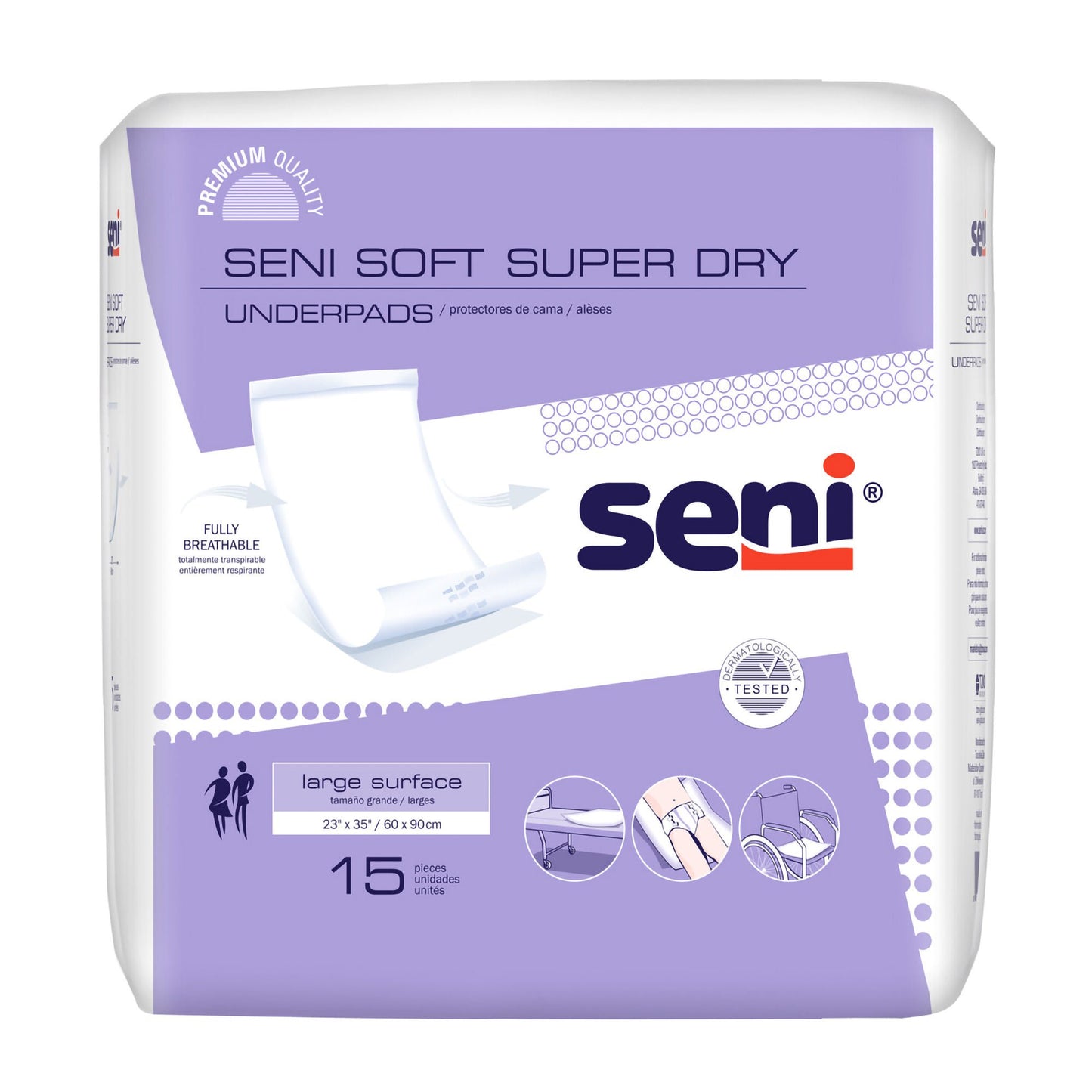 UNDERPAD, SENI SOFT SUPER DRY 23"X35" (15/PK 4PK/CS)