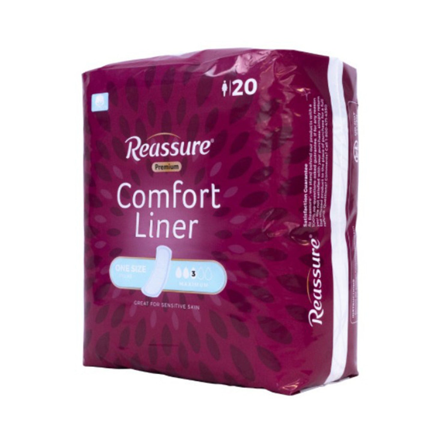 LINER, INCONT REASSURE PREM COTTON COMFORT (20/BG 6BG/CS)