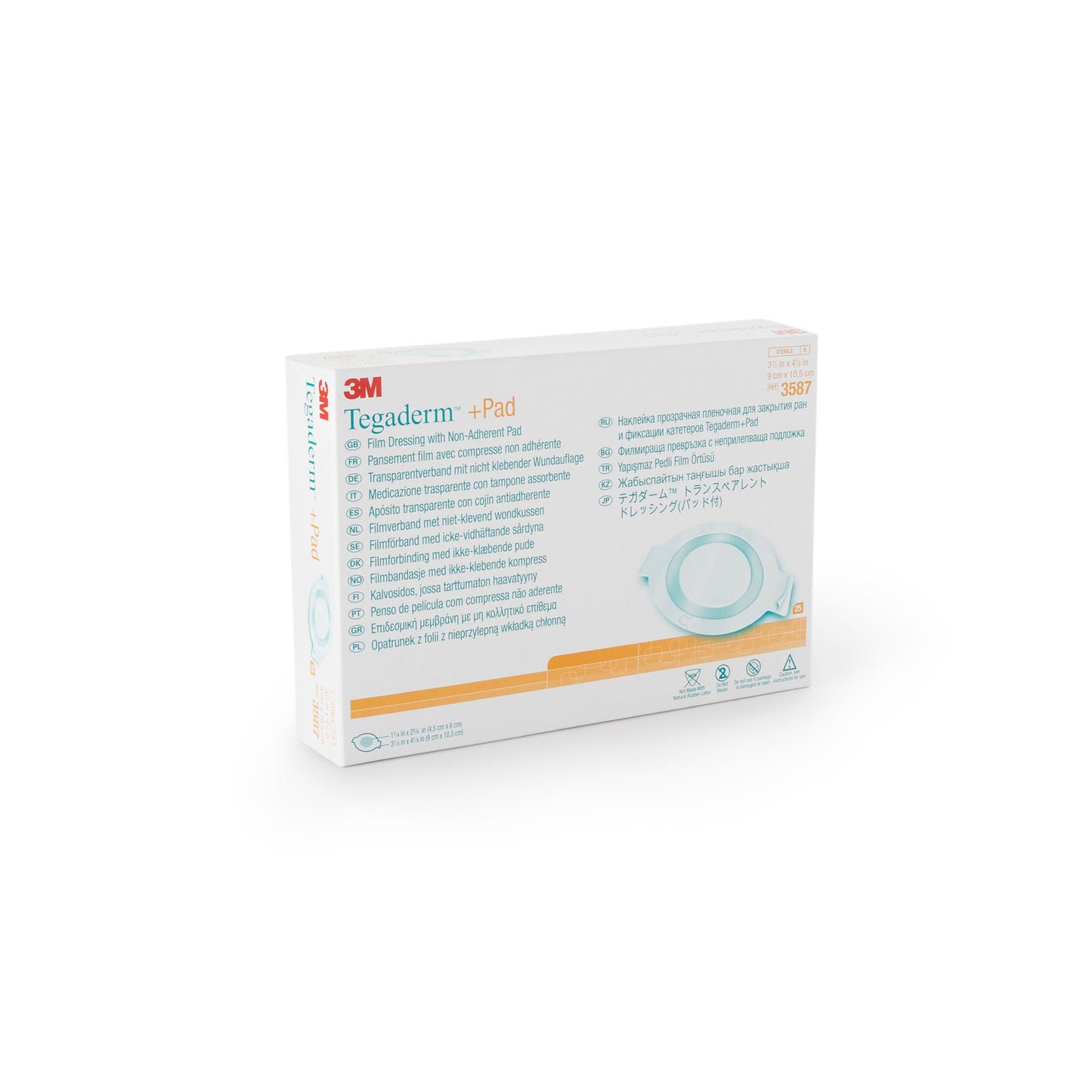 DRESSING, TEGADERM 3 1/2"X4" (25/BX 4BX/CS)